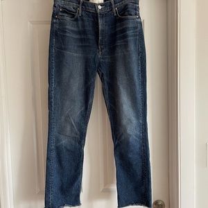 MOTHER The Dazzler Ankle Fray Denim 31